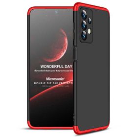 Microsonic Samsung Galaxy A23 Double Dip 360 Siyah Kırmızı Kılıf