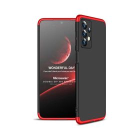 Microsonic Samsung Galaxy A23 Double Dip 360 Siyah Kırmızı Kılıf