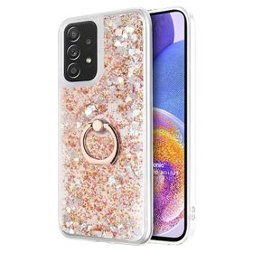 Microsonic Samsung Galaxy A23 Glitter Liquid Holder Gold Cep Telefonu Kılıfı