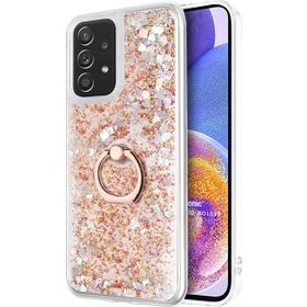 Microsonic Samsung Galaxy A23 Glitter Liquid Holder Gold Cep Telefonu Kılıfı