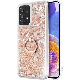 Microsonic Samsung Galaxy A23 Glitter Liquid Holder Gold Cep Telefonu Kılıfı