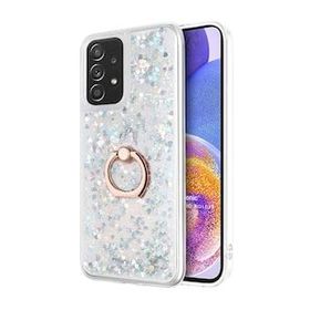 Microsonic Samsung Galaxy A23 Glitter Liquid Holder Gümüş Kılıf