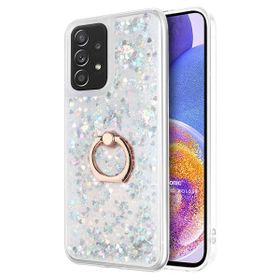 Microsonic Samsung Galaxy A23 Glitter Liquid Holder Gümüş Kılıf