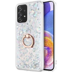 Microsonic Samsung Galaxy A23 Glitter Liquid Holder Gümüş Kılıf