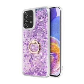 Microsonic Samsung Galaxy A23 Glitter Liquid Holder Mor Cep Telefonu Kılıfı