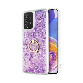 Microsonic Samsung Galaxy A23 Glitter Liquid Holder Mor Cep Telefonu Kılıfı