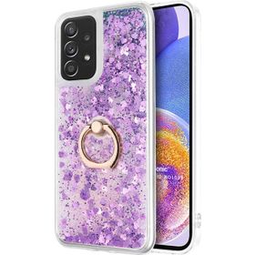 Microsonic Samsung Galaxy A23 Glitter Liquid Holder Mor Cep Telefonu Kılıfı