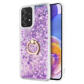 Microsonic Samsung Galaxy A23 Glitter Liquid Holder Mor Cep Telefonu Kılıfı