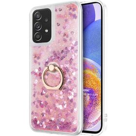 Microsonic Samsung Galaxy A23 Glitter Liquid Holder Pembe Kılıf