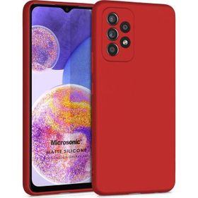 Microsonic Samsung Galaxy A23 Matte Silicone Kırmızı Kılıf