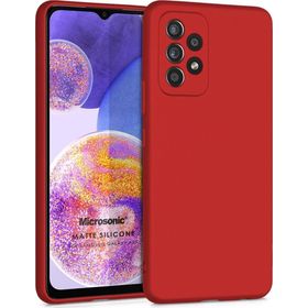 Microsonic Samsung Galaxy A23 Matte Silicone Kırmızı Kılıf