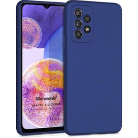 Microsonic Samsung Galaxy A23 Matte Silicone Lacivert Kılıf
