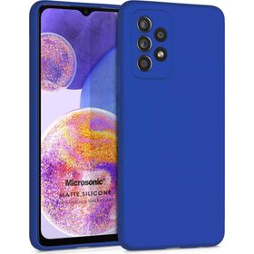 Microsonic Samsung Galaxy A23 Matte Silicone Mavi Kılıf