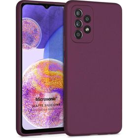 Microsonic Samsung Galaxy A23 Matte Silicone Mor Kılıf