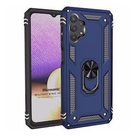 Microsonic Samsung Galaxy A23 Military Ring Holder Lacivert Kılıf