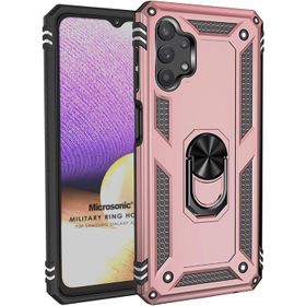 Microsonic Samsung Galaxy A23 Military Ring Holder Rose Gold Kılıf