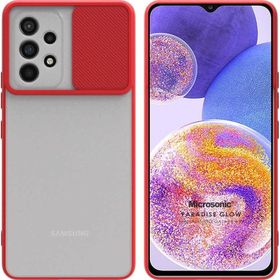 Microsonic Samsung Galaxy A23 Slide Lens Protection Kırmızı Kılıf