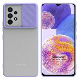Microsonic Samsung Galaxy A23 Slide Lens Protection Lila Kılıf