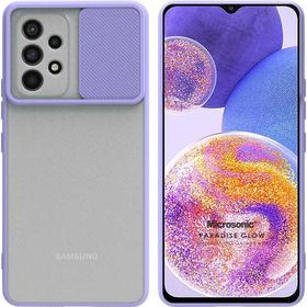Microsonic Samsung Galaxy A23 Slide Lens Protection Lila Kılıf