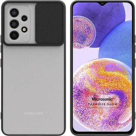 Microsonic Samsung Galaxy A23 Slide Lens Protection Siyah Kılıf