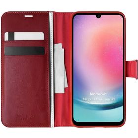 Microsonic Samsung Galaxy A24 Delux Leather Wallet Cep Telefonu Kılıfı