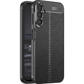 Microsonic Samsung Galaxy A24 Deri Dokulu Silikon Siyah Kılıf