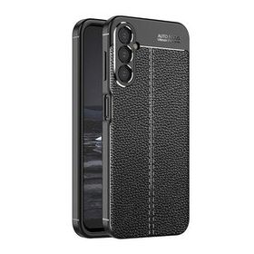 Microsonic Samsung Galaxy A24 Deri Dokulu Silikon Siyah Kılıf