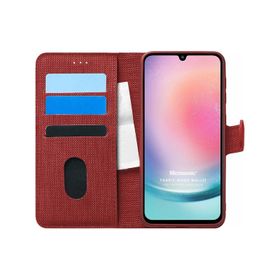 Microsonic Samsung Galaxy A24 Fabric Book Wallet Kılıf