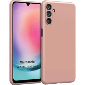 Microsonic Samsung Galaxy A24 Matte Silicone Rose Gold Kılıf
