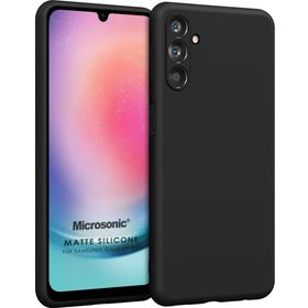 Microsonic Samsung Galaxy A24 Matte Silicone Siyah Kılıf