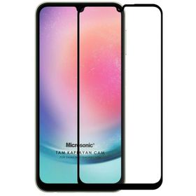 Microsonic Samsung Galaxy A24 Tam Kaplayan Temperli Siyah Cam Ekran Koruyucu