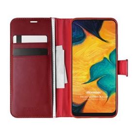 Microsonic Samsung Galaxy A30 Delux Leather Wallet Kırmızı Kılıf