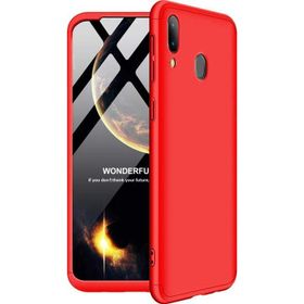 Microsonic Samsung Galaxy A30 Double Dip 360 Protective Kırmızı Kılıf