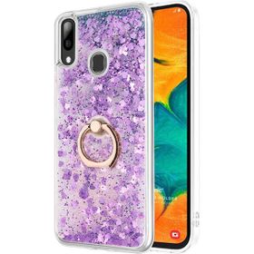 Microsonic Samsung Galaxy A30 Glitter Liquid Holder Mor Kılıf