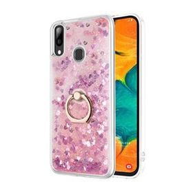 Microsonic Samsung Galaxy A30 Glitter Liquid Holder Pembe Kılıf