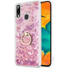 Microsonic Samsung Galaxy A30 Glitter Liquid Holder Pembe Kılıf