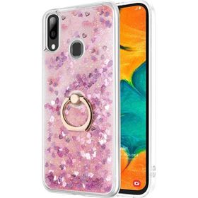 Microsonic Samsung Galaxy A30 Glitter Liquid Holder Pembe Kılıf