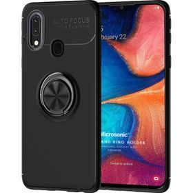Microsonic Samsung Galaxy A30 Kickstand Ring Holder Lacivert Kılıf