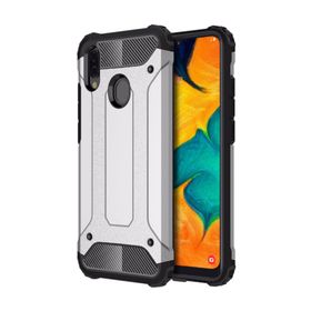 Microsonic Samsung Galaxy A30 Rugged Armor Gümüş Kılıf