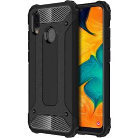 Microsonic Samsung Galaxy A30 Rugged Armor Siyah Kılıf