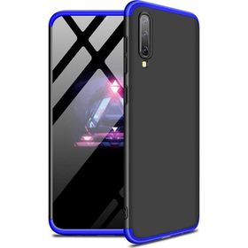 Microsonic Samsung Galaxy A30S Double Dip 360 Protective Siyah Mavi Kılıf