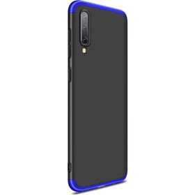 Microsonic Samsung Galaxy A30S Double Dip 360 Protective Siyah Mavi Kılıf