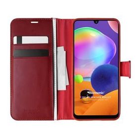 Microsonic Samsung Galaxy A31 Delux Leather Wallet Kırmızı Kılıf