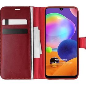 Microsonic Samsung Galaxy A31 Delux Leather Wallet Kırmızı Kılıf
