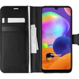 Microsonic Samsung Galaxy A31 Delux Leather Wallet Siyah Kılıf