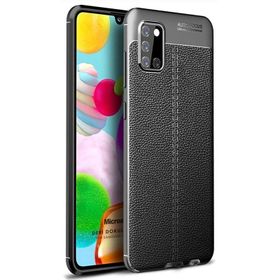 Microsonic Samsung Galaxy A31 Deri Silikon Siyah Kılıf