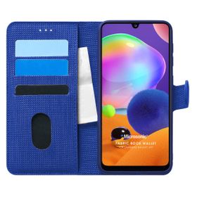 Microsonic Samsung Galaxy A31 Fabric Wallet Lacivert Kılıf