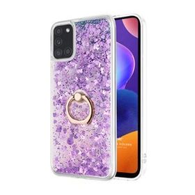 Microsonic Samsung Galaxy A31 Glitter Liquid Holder Mor Kılıf