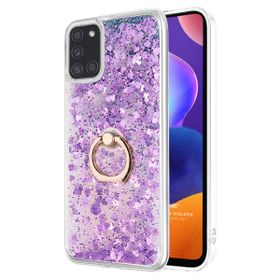 Microsonic Samsung Galaxy A31 Glitter Liquid Holder Mor Kılıf