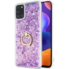 Microsonic Samsung Galaxy A31 Glitter Liquid Holder Mor Kılıf